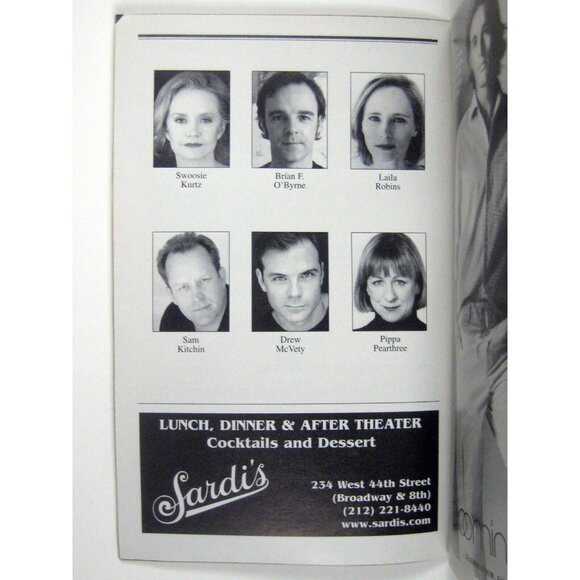 Frozen Playbill June 2004 Swoosie Kurtz Brian O'Byrne Robins Kitchin Theatre - Picture 5 of 7